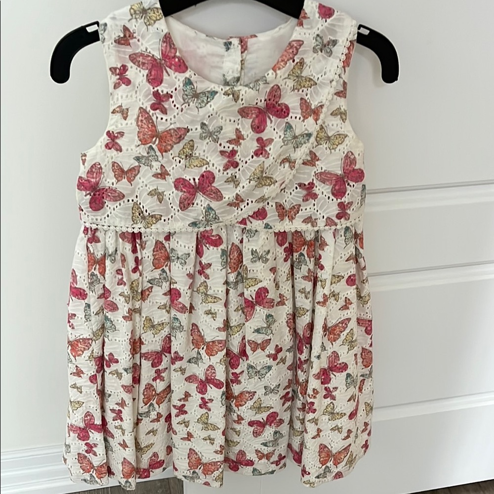 Butterfly Print Sleeveless Dress